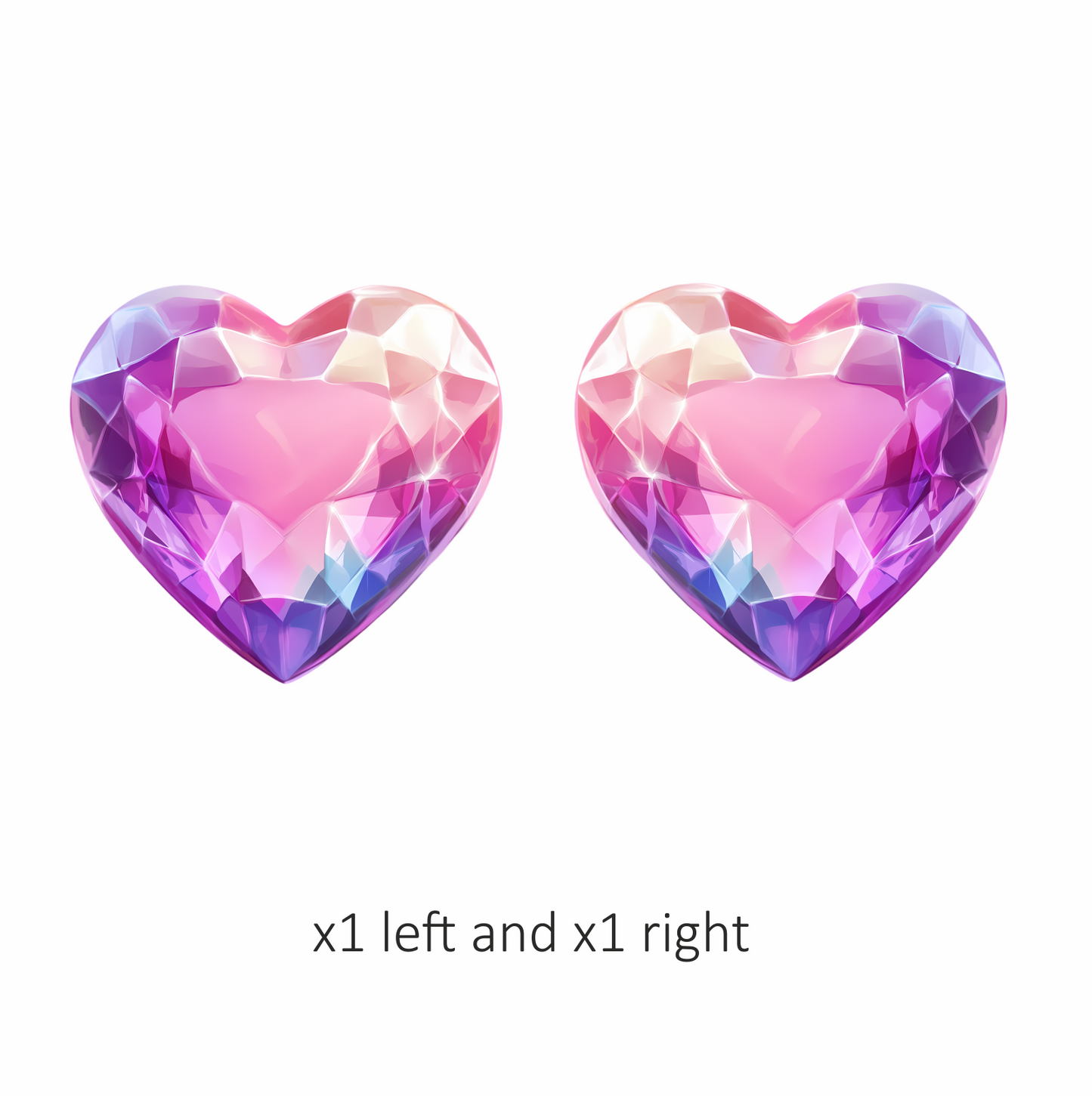 Pink Heart Diamond Vinyl Sticker Decal