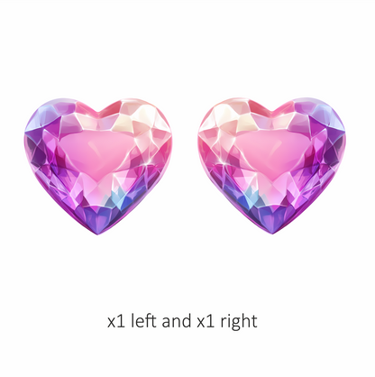 Pink Heart Diamond Vinyl Sticker Decal