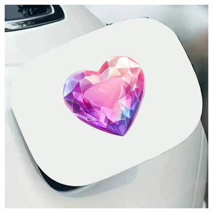 Pink Heart Diamond Vinyl Sticker Decal