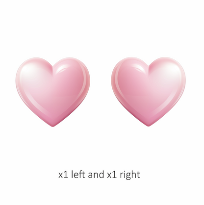Pink Heart Shiny Smooth Round Shape Vinyl Sticker Decal