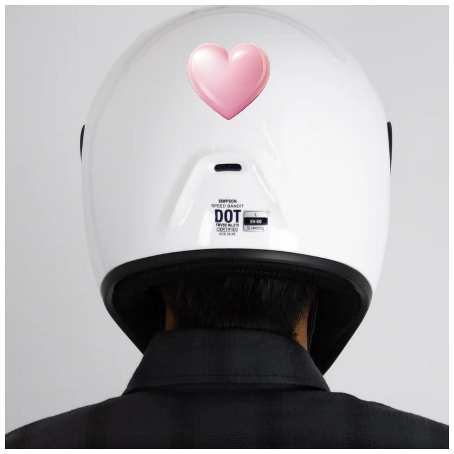 Pink Heart Shiny Smooth Round Shape Vinyl Sticker Decal