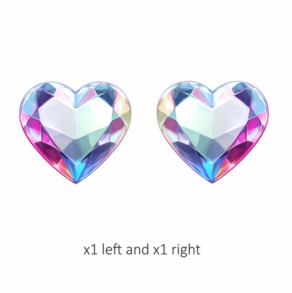 Heart Diamond Clear Pink Vinyl Sticker Decal