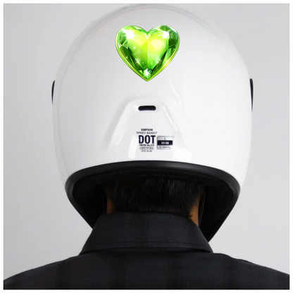 Green Heart Shaped Gem Vinyl Sticker Decal