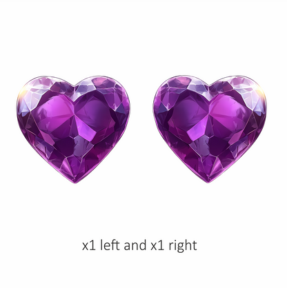 Purple Heart Gem Vinyl Sticker Decal