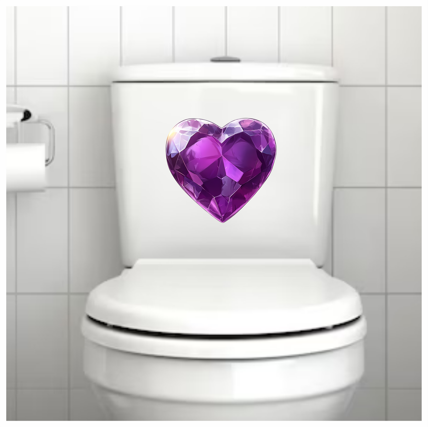Purple Heart Gem Vinyl Sticker Decal