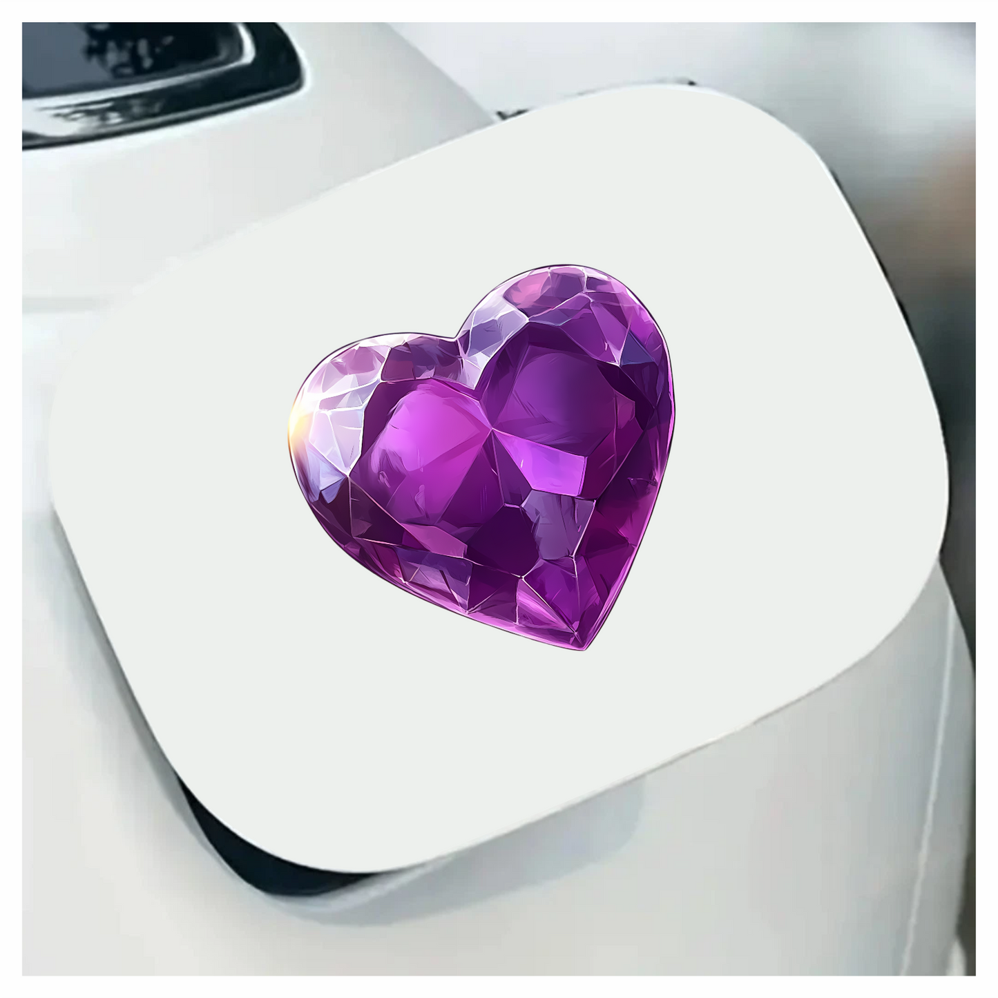 Purple Heart Gem Vinyl Sticker Decal