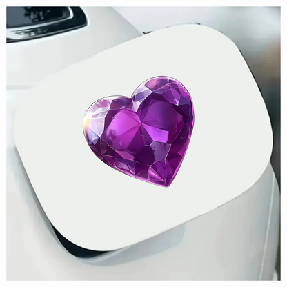 Purple Heart Gem Vinyl Sticker Decal