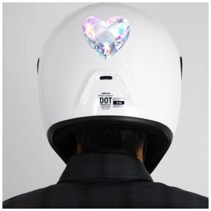Diamond Heart Clear Shine Vinyl Sticker Decal