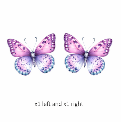 Purple Butterfly Insect Elegant Vinyl Sticker Decal