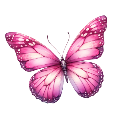 Pink Butterfly Insect Wings Vinyl Sticker Decal