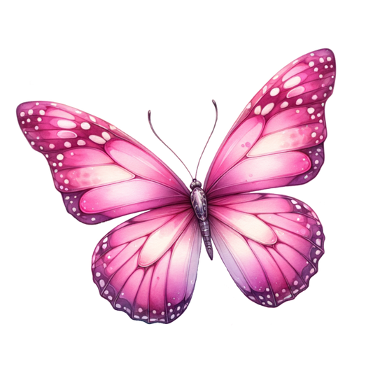 Pink Butterfly Insect Wings Vinyl Sticker Decal