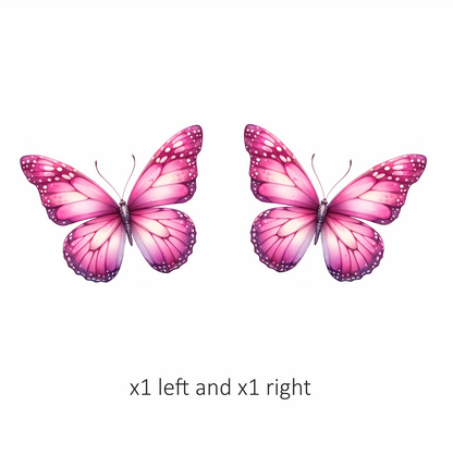 Pink Butterfly Insect Wings Vinyl Sticker Decal