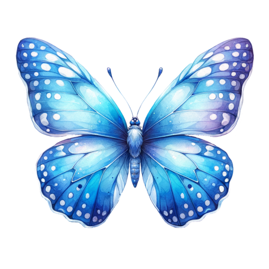 Blue Butterfly Insect Wing Vinyl Sticker Decal