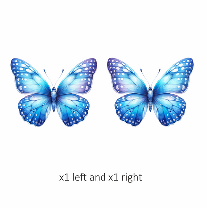 Blue Butterfly Insect Wing Vinyl Sticker Decal