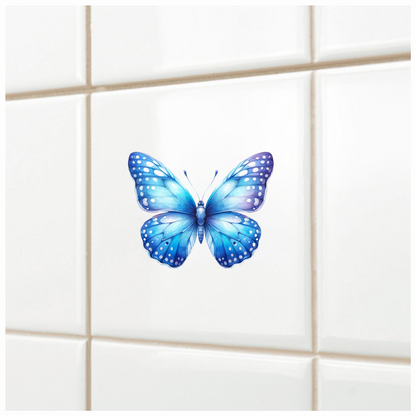 Blue Butterfly Insect Wing Vinyl Sticker Decal