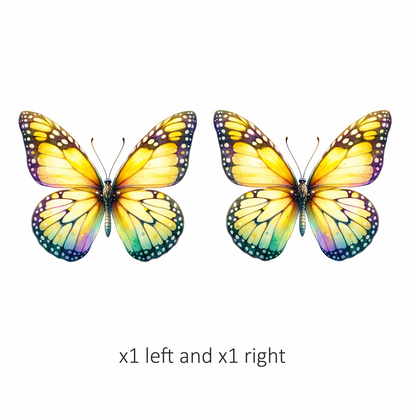 Yellow Butterfly Insect Colorful Vinyl Sticker Decal