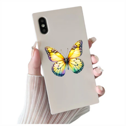Yellow Butterfly Insect Colorful Vinyl Sticker Decal