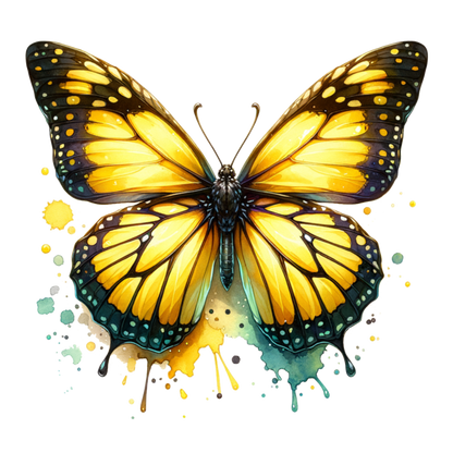 Yellow Butterfly Animal Vinyl Sticker Decal