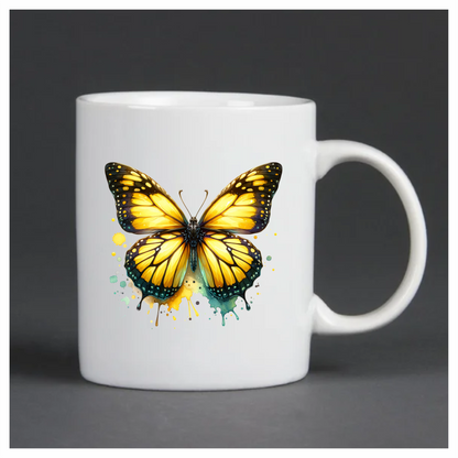 Yellow Butterfly Animal Vinyl Sticker Decal