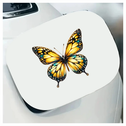 Butterfly Yellow Blue Monarch Vinyl Sticker Decal