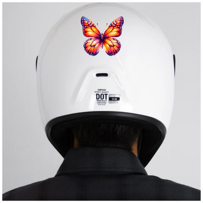 Orange Butterfly Wings Insect Artistic Vinyl Sticker Decal