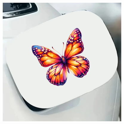 Orange Butterfly Wings Insect Artistic Vinyl Sticker Decal
