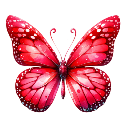 Red Butterfly Insect Delicate Wings Bright Vinyl Sticker Decal