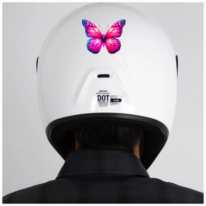 Pink Butterfly Colorful Insect Vibrant Wings Detailed Vinyl Sticker Decal