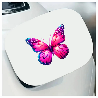 Pink Butterfly Colorful Insect Vibrant Wings Detailed Vinyl Sticker Decal