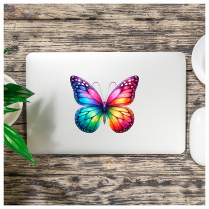 Butterfly Colorful Wings Insect Bright Vinyl Sticker Decal