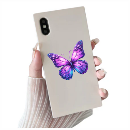 Purple Butterfly Wings Sparkle Vinyl Sticker Decal