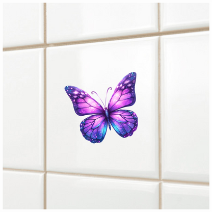 Purple Butterfly Wings Sparkle Vinyl Sticker Decal