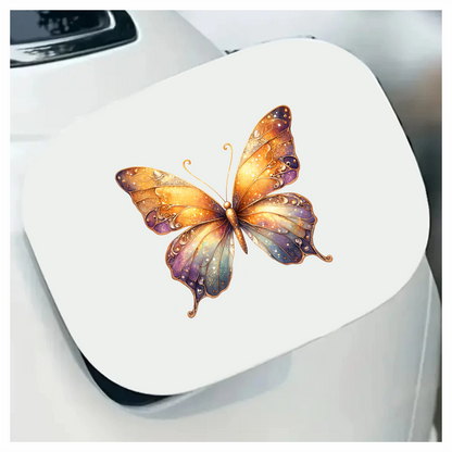 Butterfly Orange Sparkles Purple Wings Vinyl Sticker Decal