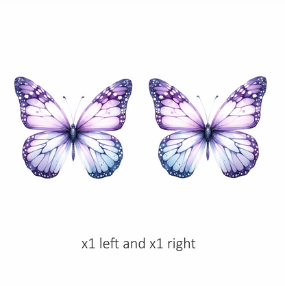Purple Butterfly Insect Wings Vinyl Sticker Decal