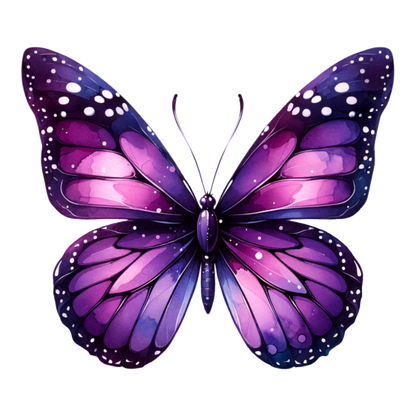 Purple Butterfly Watercolor Animal Vinyl Sticker Decal
