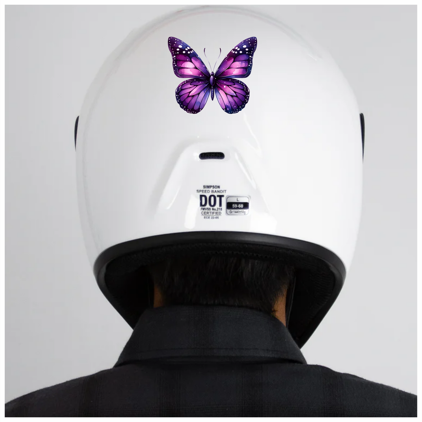 Purple Butterfly Watercolor Animal Vinyl Sticker Decal