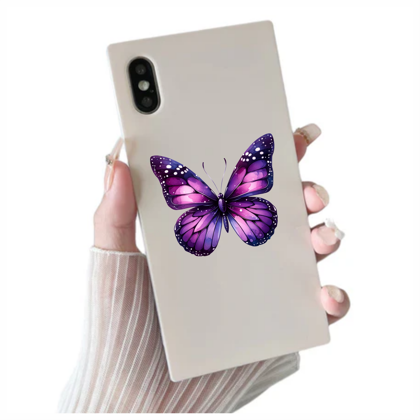 Purple Butterfly Watercolor Animal Vinyl Sticker Decal