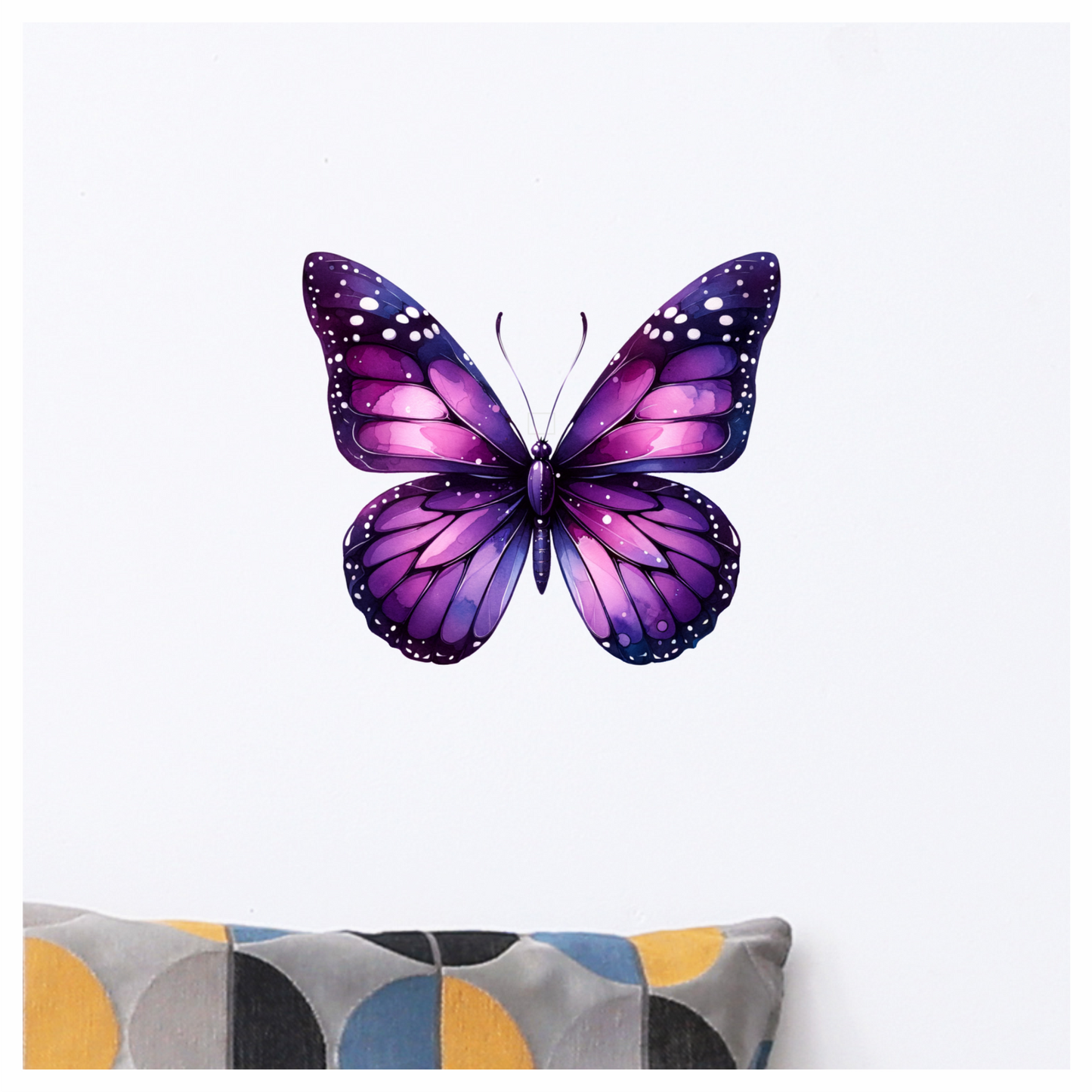 Purple Butterfly Watercolor Animal Vinyl Sticker Decal