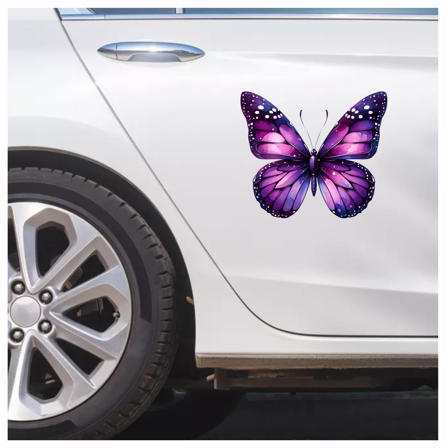 Purple Butterfly Watercolor Animal Vinyl Sticker Decal
