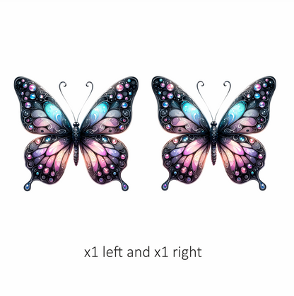 Butterfly Black Blue Pink Purple Vinyl Sticker Decal