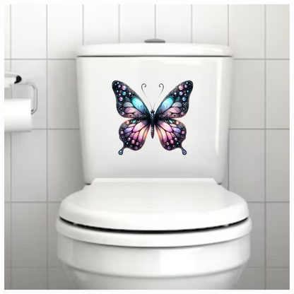 Butterfly Black Blue Pink Purple Vinyl Sticker Decal