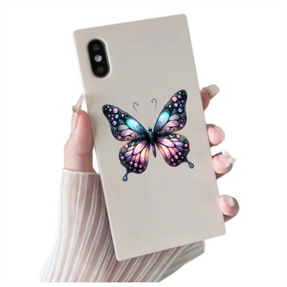 Butterfly Black Blue Pink Purple Vinyl Sticker Decal
