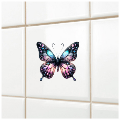 Butterfly Black Blue Pink Purple Vinyl Sticker Decal