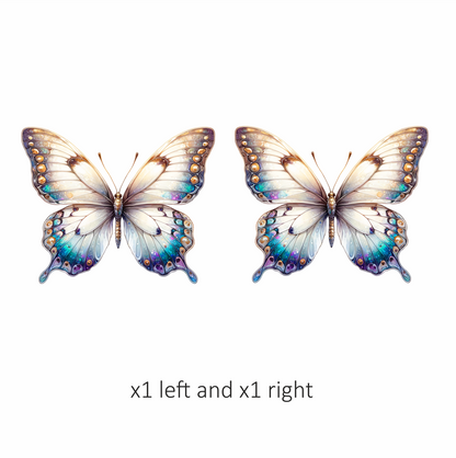 Butterfly White Blue Wings Vinyl Sticker Decal