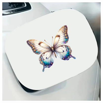 Butterfly White Blue Wings Vinyl Sticker Decal