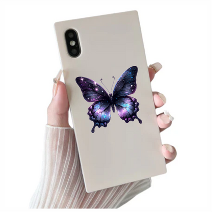 Butterfly Purple Galaxy Bright Shiny Wings Vinyl Sticker Decal
