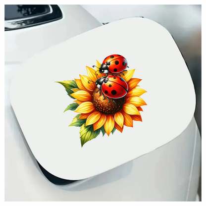 Ladybug Red Sunflower Yellow Insect Decal Vinyl Sticker Decal