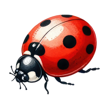 Red Ladybug Black Spots Vinyl Sticker Decal