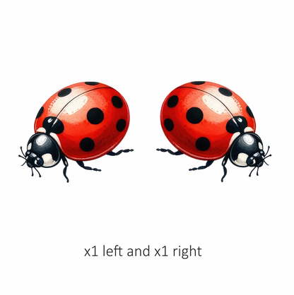 Red Ladybug Black Spots Vinyl Sticker Decal