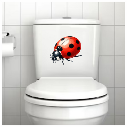 Red Ladybug Black Spots Vinyl Sticker Decal